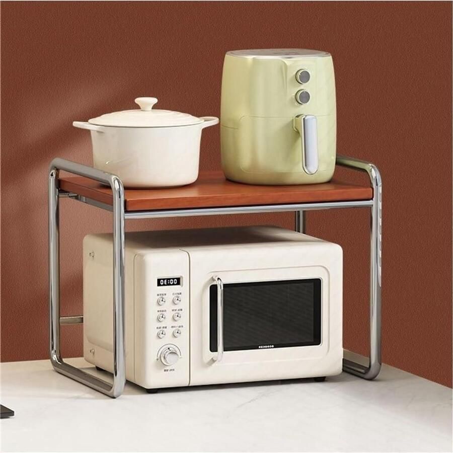 Magnetron Stand Opslag Keuken Aanrecht Organizer voor Oven & Rijstkoker Multifunctionele Ruimtebesparende Plank voor Kleine Badkamer & Woonkamer