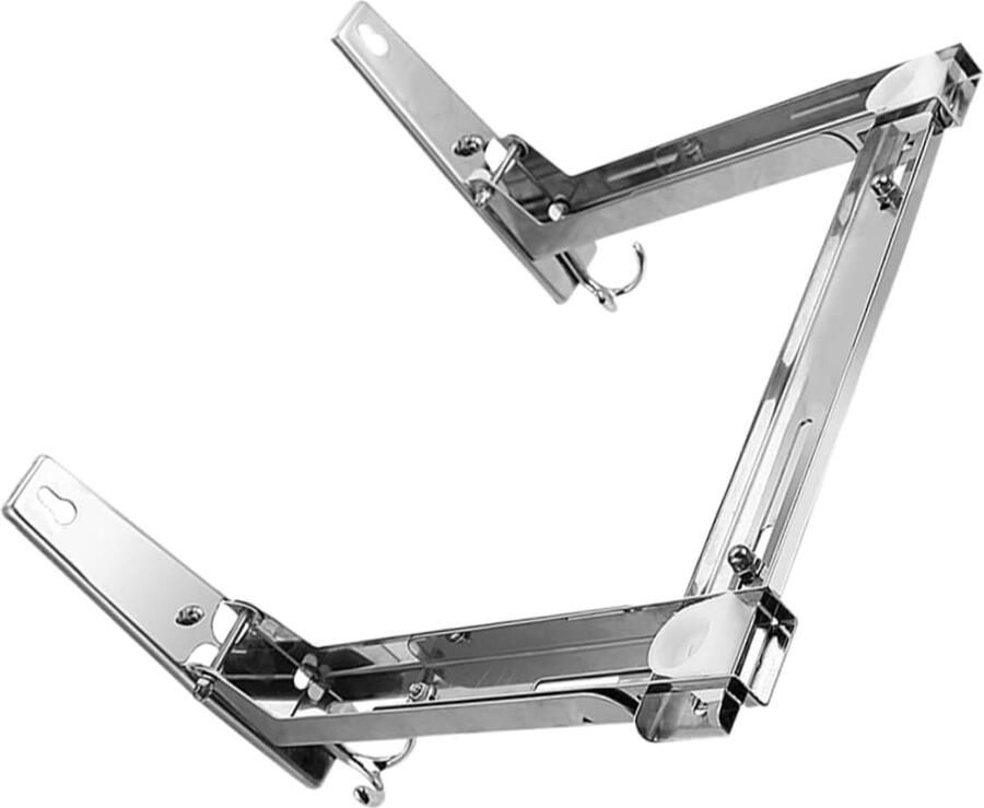 Magnetron Standaard Keukenrek Oven Ruimte Besparen Uitschuifbaar Opvouwbaar 56.5 x 40 x 20 cm Zilver