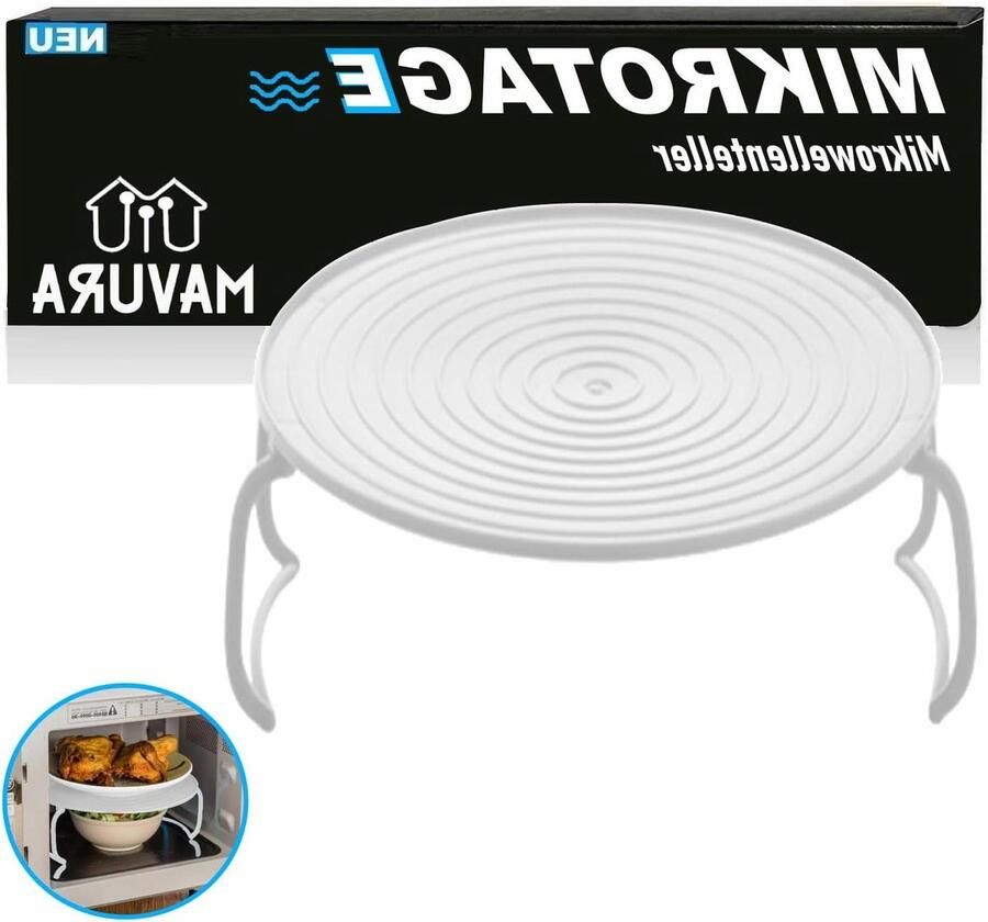 Magnetron Standaard Magnetron Tray Twee Maaltijden Verwarmen Stapelbare Functie 23.5 cm Diameter Wit