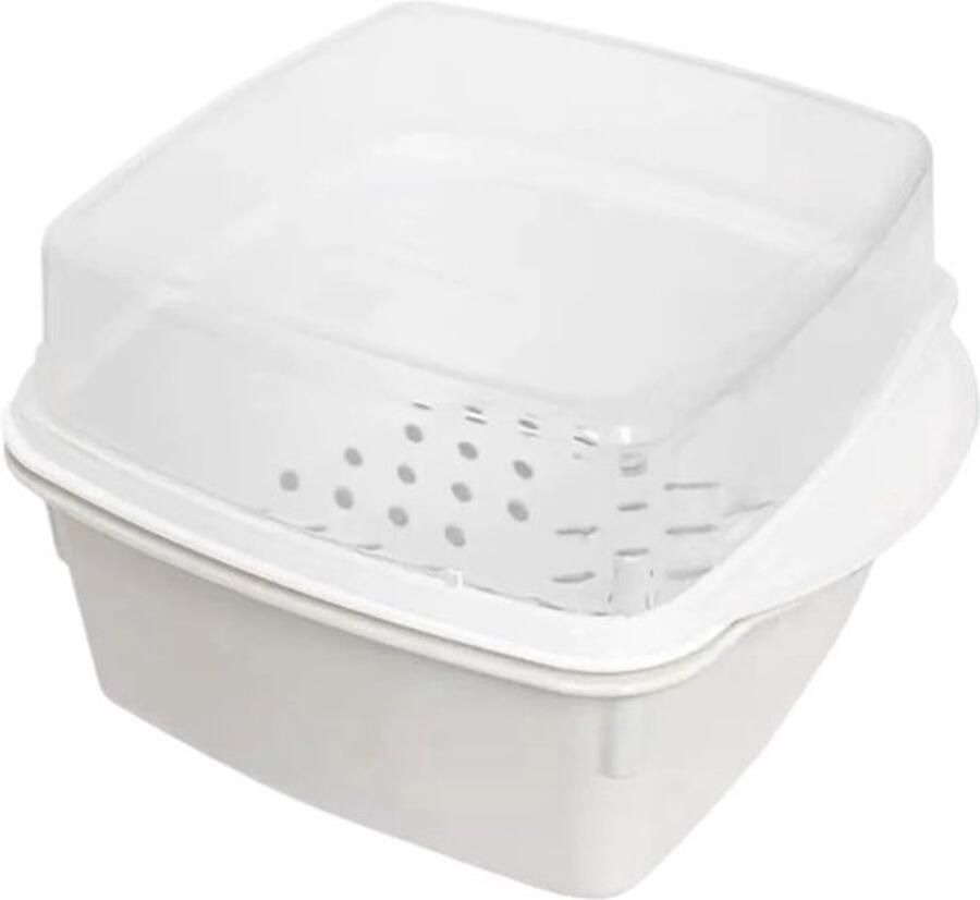 Magnetron Steamer Verwarmingskom Kookgerei Gezond Koken Hittebestendig PP Materiaal 16.5x12x10 cm Meerkleurig