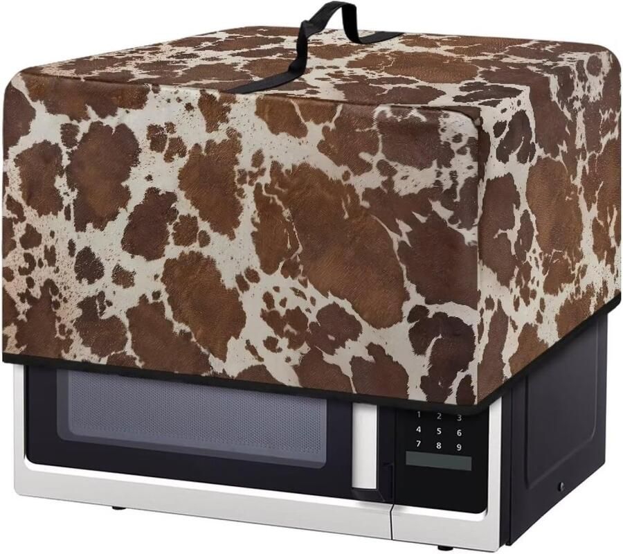Magnetron Stofkap Oven Cover Keuken Beschermen Met Handvat Universeel L Koe Print - Foto 1