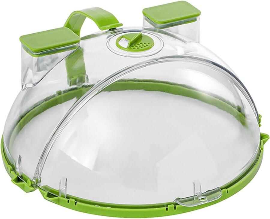 Magnetron Stoom Cover Intrekbaar Deksel Voedsel Verwarmen Water Injectie Functie 27 cm Breed Groen