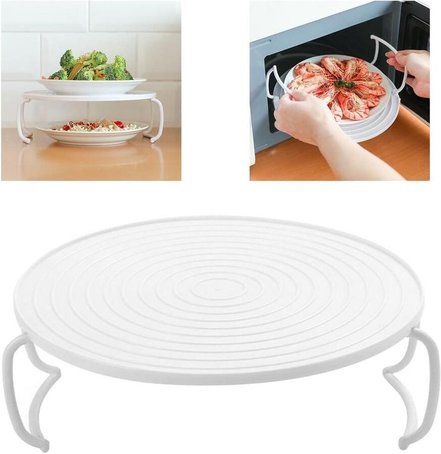 Magnetron Stoombak Gelaagde Organizer Efficiënt Koken Compact Ontwerp N.v.t. Wit