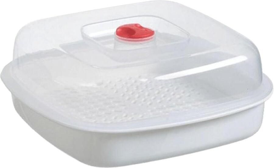 Magnetron Stoomboot Stoompan Deksel Gezond Koken Gelijkmatige Warmte 20.8 x 20.8 x 8.5 cm Meerkleurig