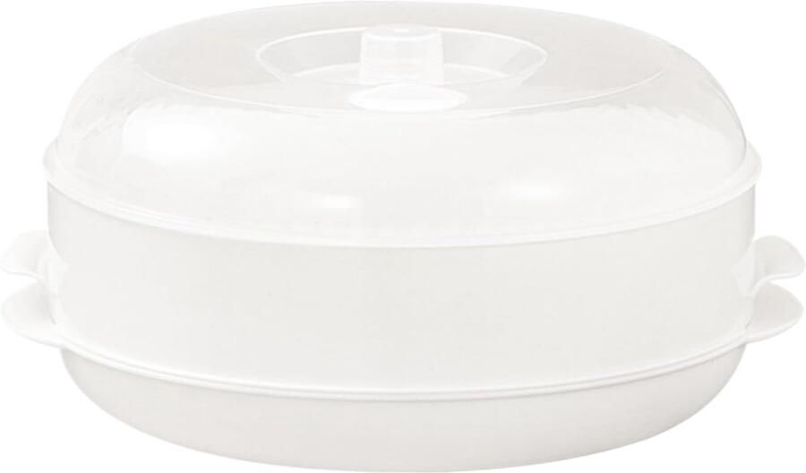 Magnetron Stoomkoker Stapelbare Maaltijd Beker Gezond Koken Multifunctioneel Ontwerp 22x12cm Enkele Laag