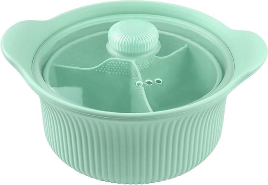 Magnetron Stoomkoker Voedsel Stomer Gezond Koken Verdeeld Koken 23 cm Set Groen