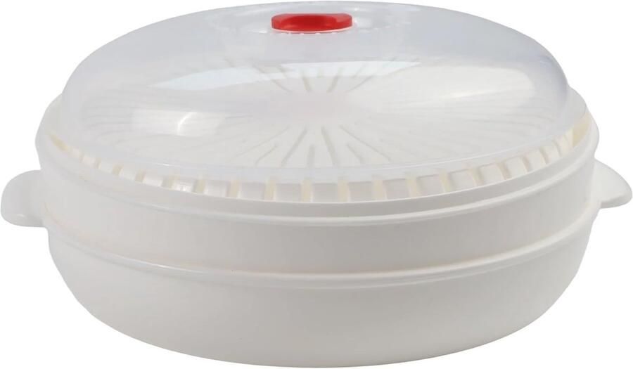 Magnetron Stoommand Groente Stomer Gezond Koken Inclusief Deksel 26 x 26 x 8 cm Zoals Afgebeeld