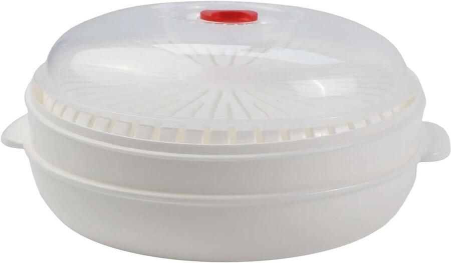 Magnetron Stoommand Stoomkoker Groenten Gezond Koken Dubbellaags Ontwerp 26.5 x 16 cm Grijs