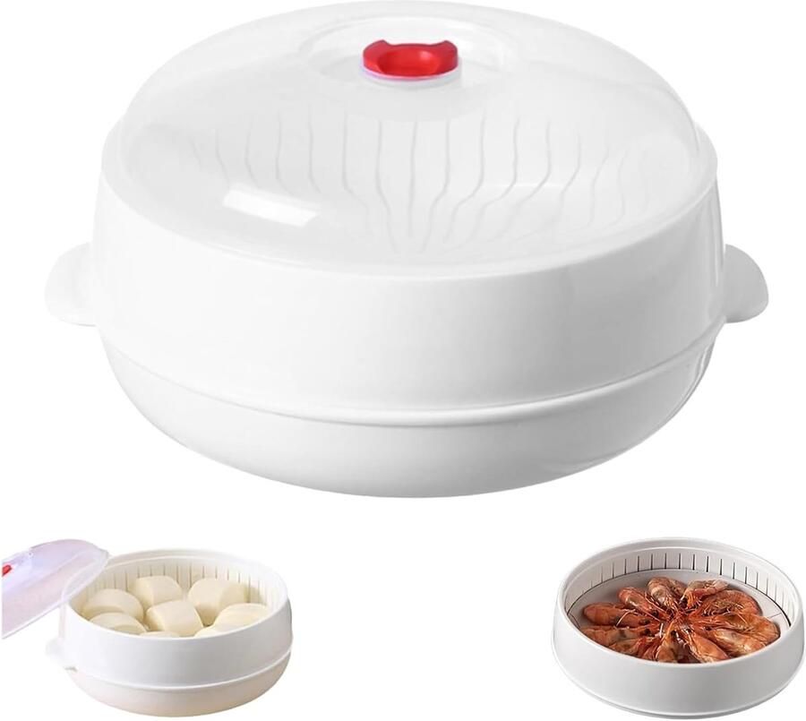 Magnetron Stoomoven Groente Stomer Snel Koken Transparant Deksel 1 Laags