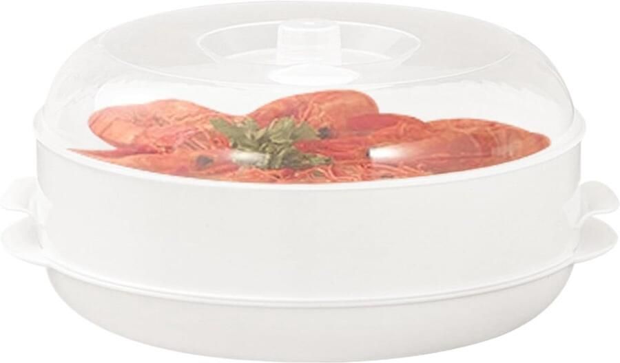 Magnetron Stoompan Keuken Stomer Gezonde Maaltijden Stapelbaar Ontwerp 22x12cm