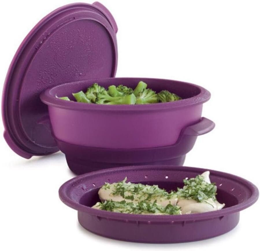 Magnetron Stoompan Micro Stoomwonder Gezond Koken Origineel Ontwerp 25 Liter Lila