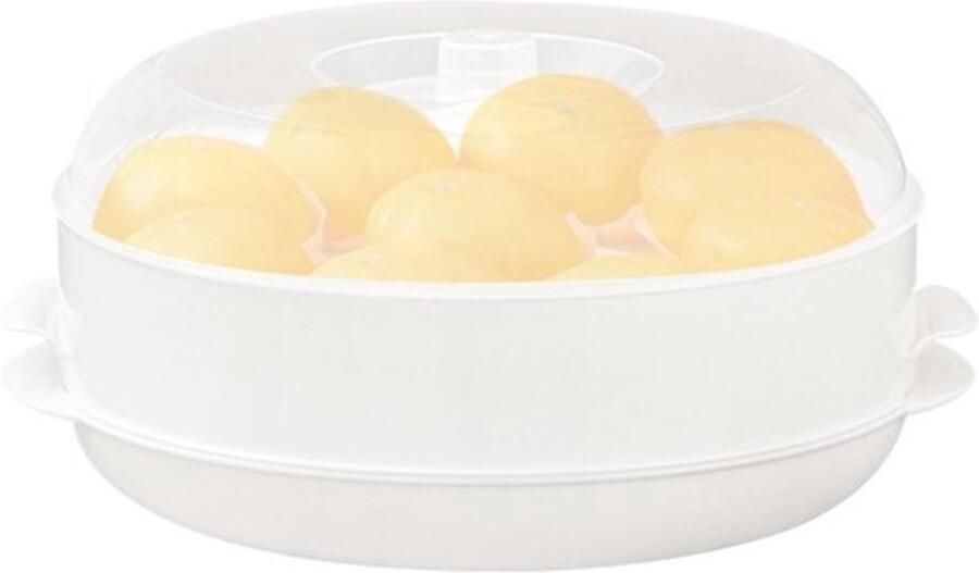 Magnetron Stoompan Opbergbare pan met deksel Gezond koken Gelijkmatige warmteverdeling 22x12cm Enkele laag