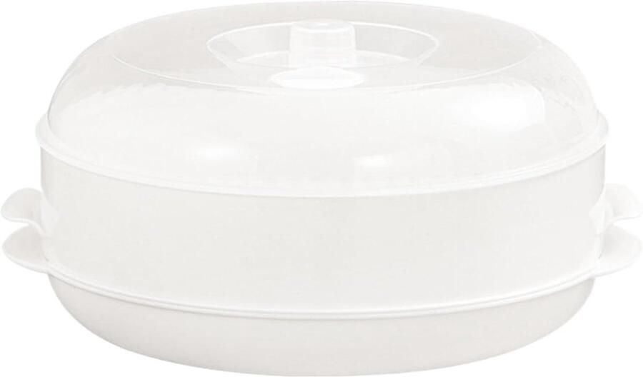 Magnetron Stoomkoker Stoompan Kom Gezond Koken Stoomventilatie Deksel 24cm Breed Grijs