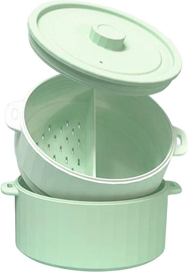 Magnetron Stoompan Opvouwbare Steamer Gezond Koken Efficiënt Multi-Layer 188x125 cm Groen