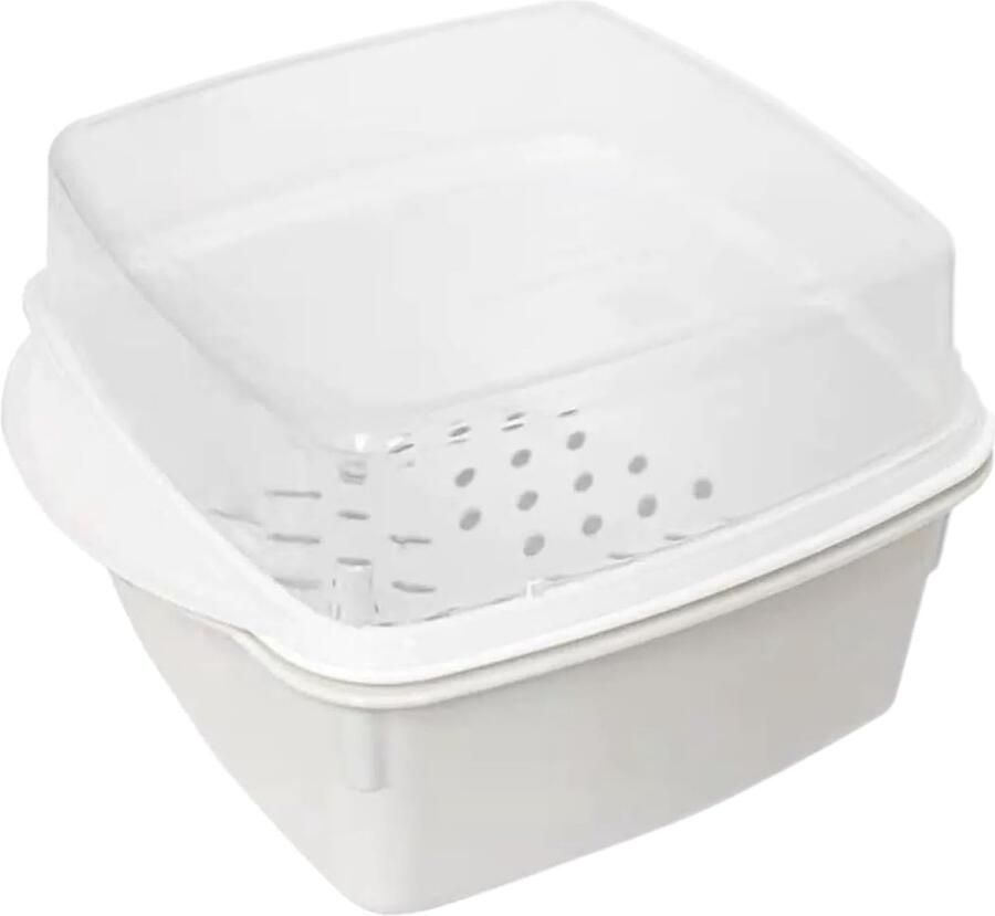 Magnetron Stoompan Rijstkoker Voedselcontainer Snel Maaltijden Bereiden Voedselveilig PP Materiaal 16.5 x 12 x 10 cm