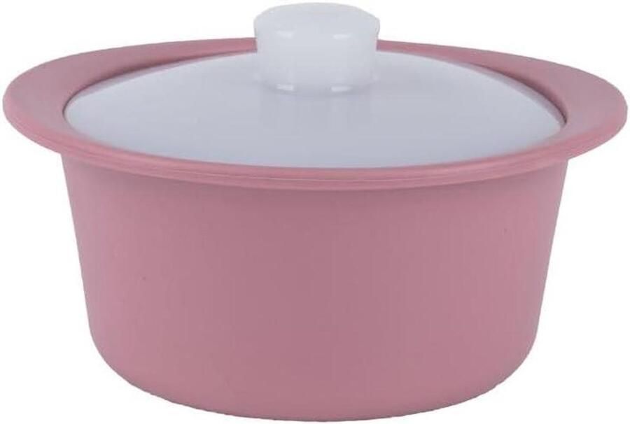Magnetron Stoompan Silicone Kom Gezond Koken Opvouwbaar Ontwerp 1200ml Capaciteit Roze