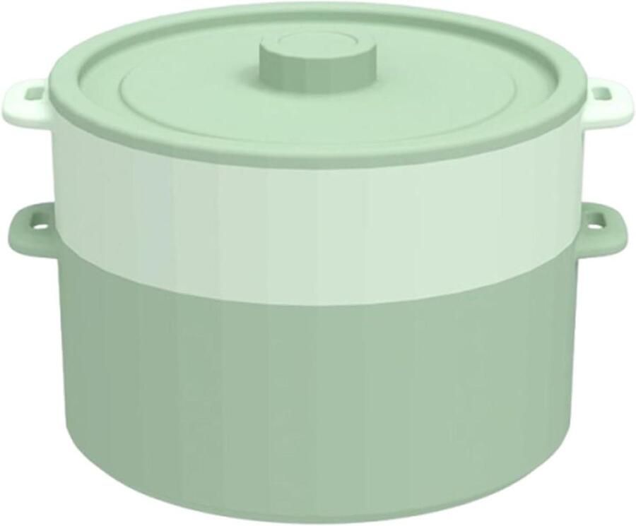 Magnetron Stoompan Stoomkoker Deksel Gezond Koken Dubbellaags Ontwerp 18.8 x 12.5 cm Groen
