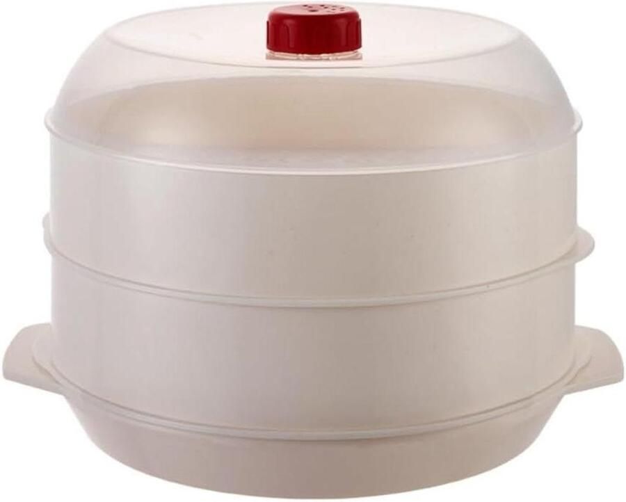 Magnetron Stoompan Stoomkoker Gezond Koken Instelbare Stoomregeling 20 x 20 x 10 cm Transparant