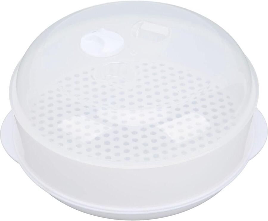 Magnetron Stoompan Stoomkoker met deksel Snel maaltijden bereiden Vervormingsbestendig ontwerp 26.5 Centimeter Transparant