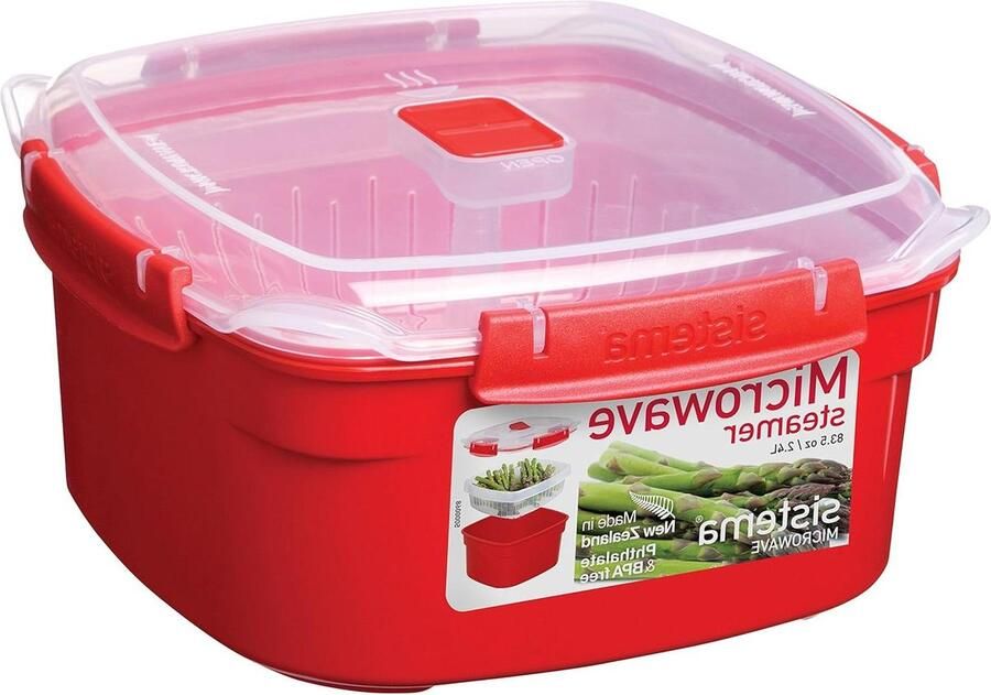 Magnetron Stoompan Stoomkoker Snel Groenten Koken Compact Ontwerp 21 cm Zwart