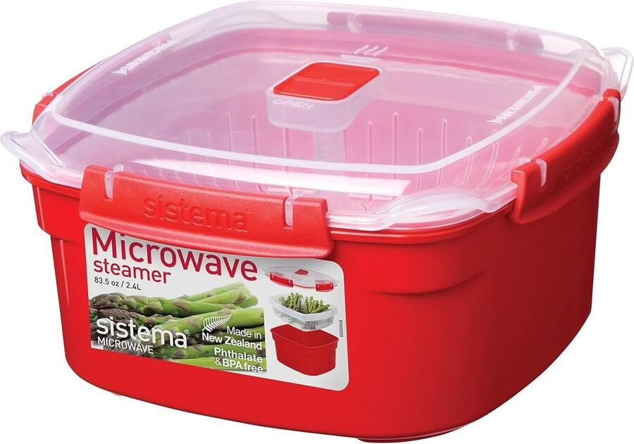 Magnetron Stoompan Stoomkoker Snel Groenten Koken Veilig Binnen enkele minuten 21 cm Zwart
