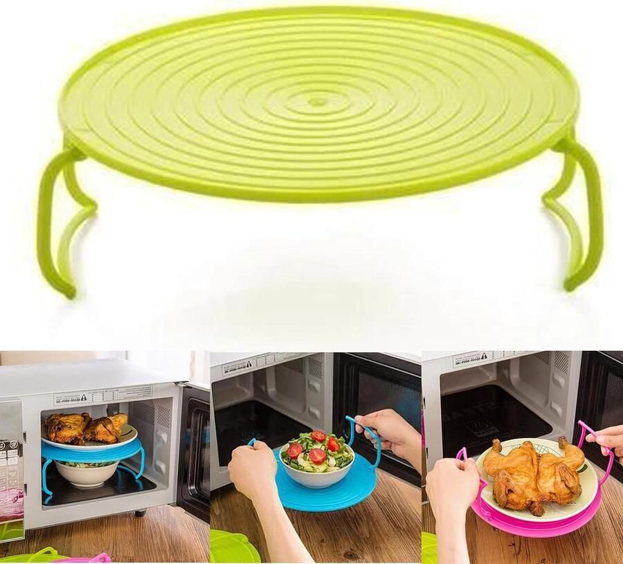 Magnetron Stoomrek Oven Plank Voedsel Verwarmen Stapelbaar Ontwerp Universele Maat Groen