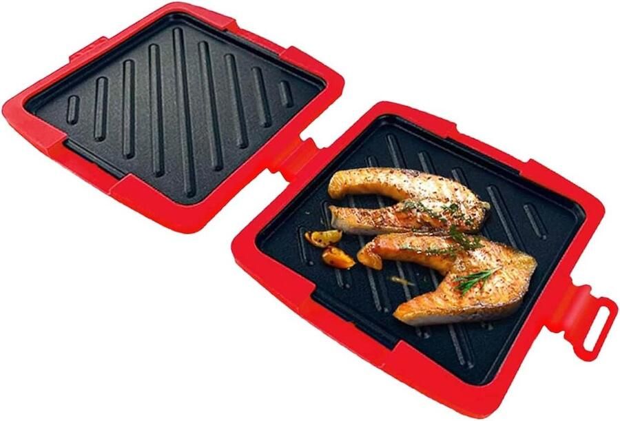 Magnetron Toastie Maker Sandwich Press Snelle Maaltijden Antiaanbak Verwijderbare Platen 4.3 x 17.6 x 4.3 cm