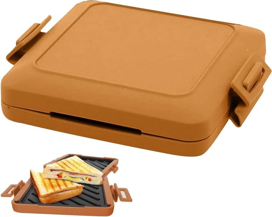 Magnetron Toastie Maker Sandwich Grill Snelle Lunch Maken Hittegolf Technologie 4 x 15.3 x 4 cm