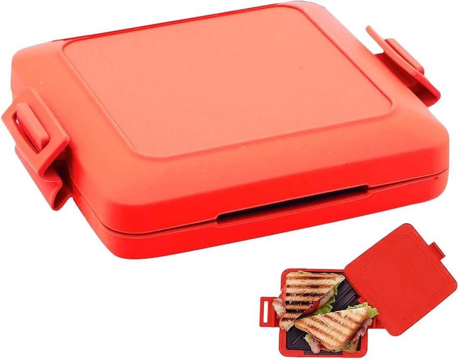 Magnetron Toastie Maker Sandwichmaker Magnetron Snel Broodjes Maken Geavanceerde Hittegolftechnologie 170 x 140 x 30 mm