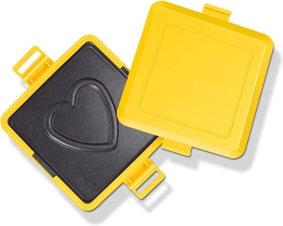 Magnetron Toastie Maker Tosti Apparaat Ontbijt Maken Snel Goudbruin Resultaat 17 cm Geel