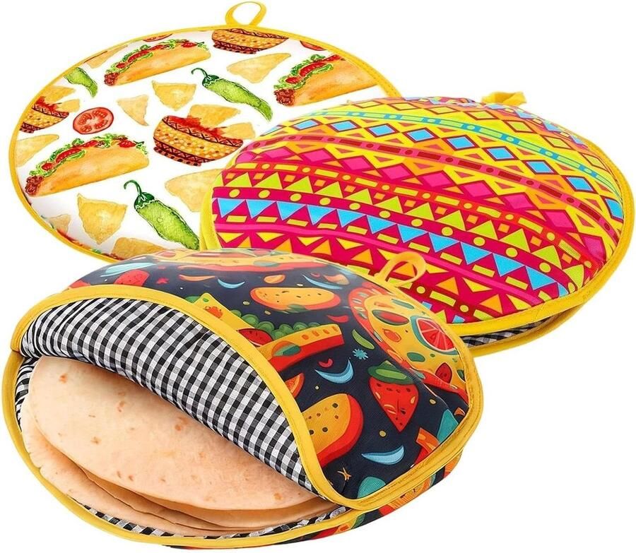 Magnetron Tortilla Houder Pannenkoek Opbergtas Warm Tortillas Houden Geïsoleerde Warmer Pouch 30 cm Diameter Meerdere Kleuren