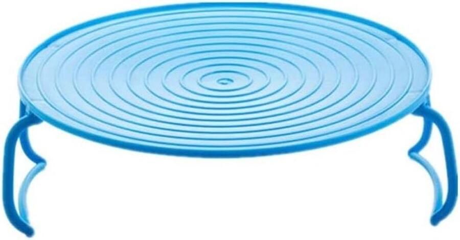 Magnetron Tray Rack Oven Plate Koken en Opwarmen Inklapbaar Ontwerp 25x25x10 cm Blauw