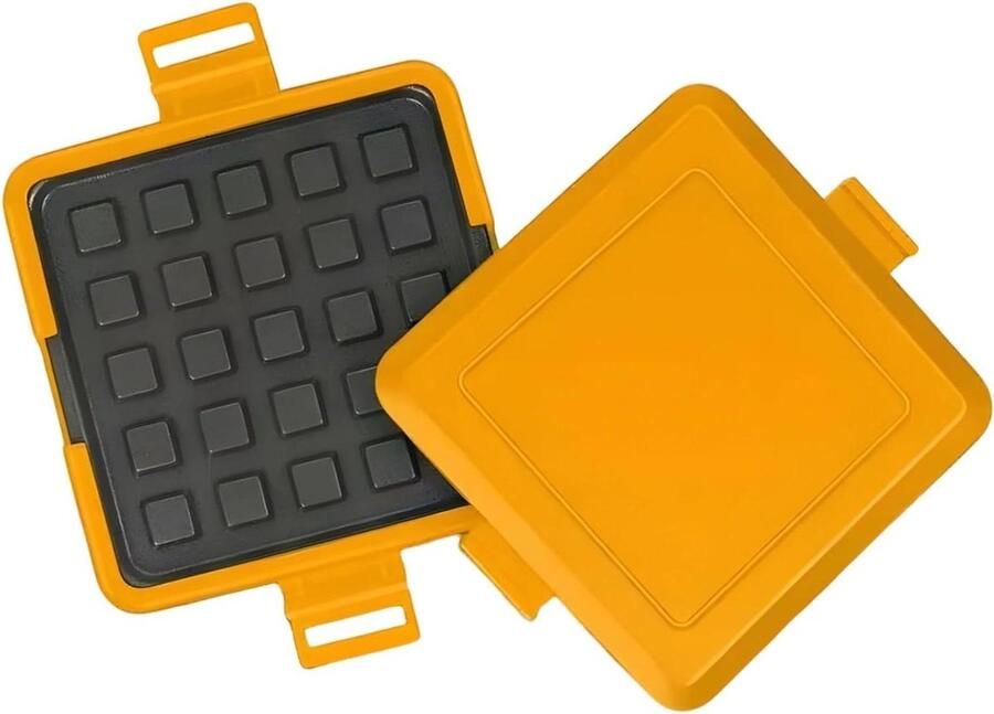 Magnetron Wafelijzer Sandwichmaker Panini Pers Ontbijt Maken Antiaanbaklaag Snel 17 x 14 cm Oranje