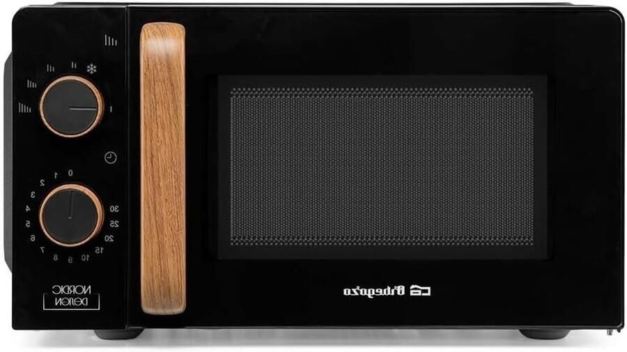 Magnetron Zwart Magnetronoven Snel Eten Opwarmen Met Ontdooifunctie 20 liter Zwart