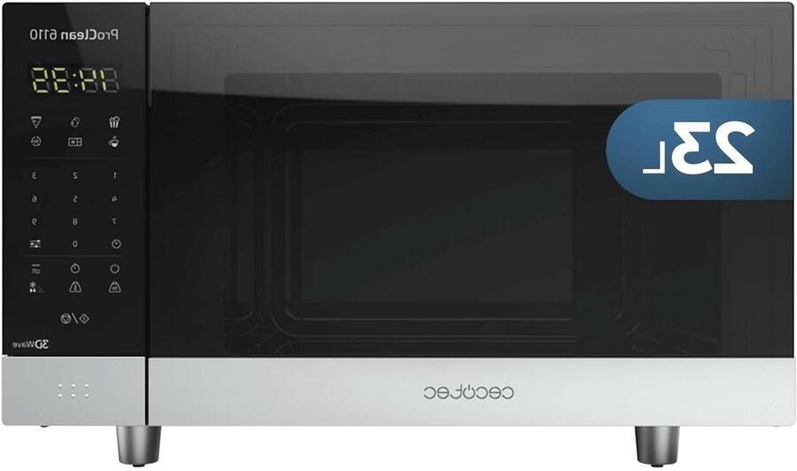 Magnetron Zwart Oven Magnetronoven Snel Eten Opwarmen Ready2Clean Coating 23 liter Zwart
