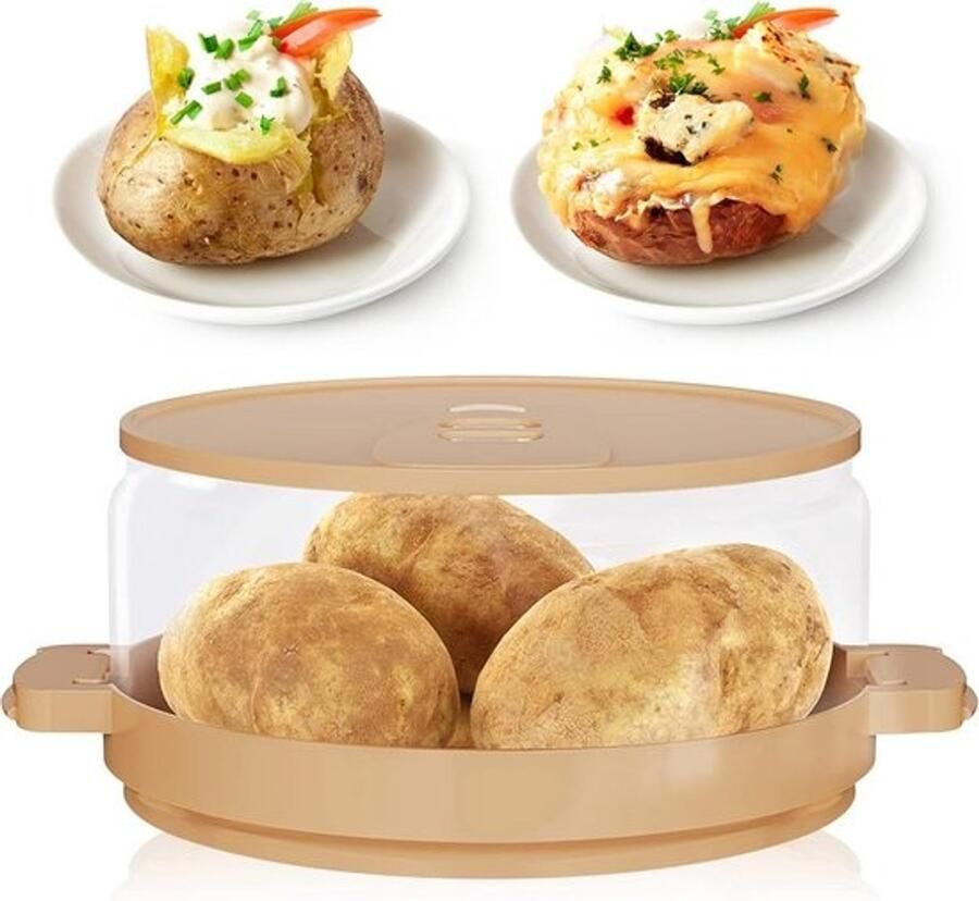 Magnetronaardappelkoker voor het bereiden van gebakken aardappelen