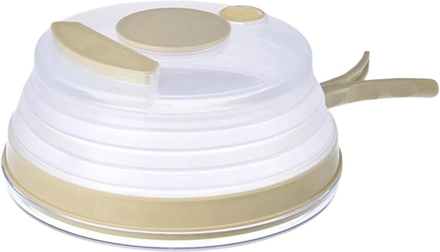 Magnetronafdekking Inklapbaar Ventilatie Deksel Voedsel Opwarmen Hittebestendige Handgreep 30x28cm Grijs