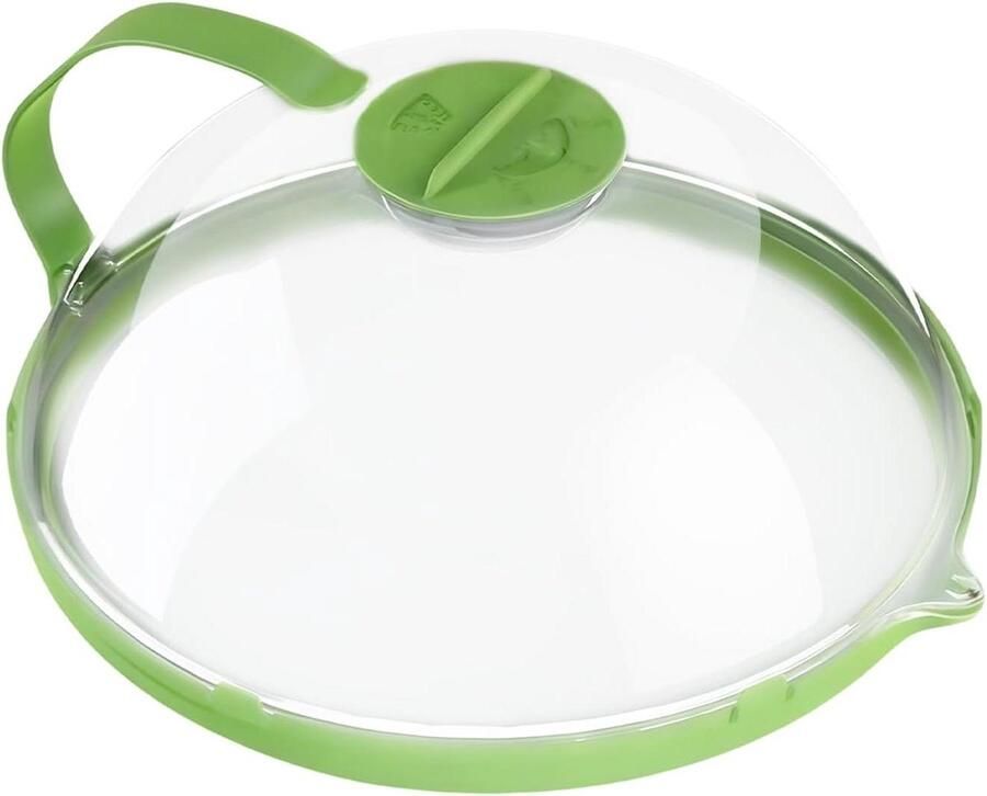Magnetronborddeksel Magnetronhoes Voedsel Opwarmen Met Stoomvenster 27 cm Lengte Groen