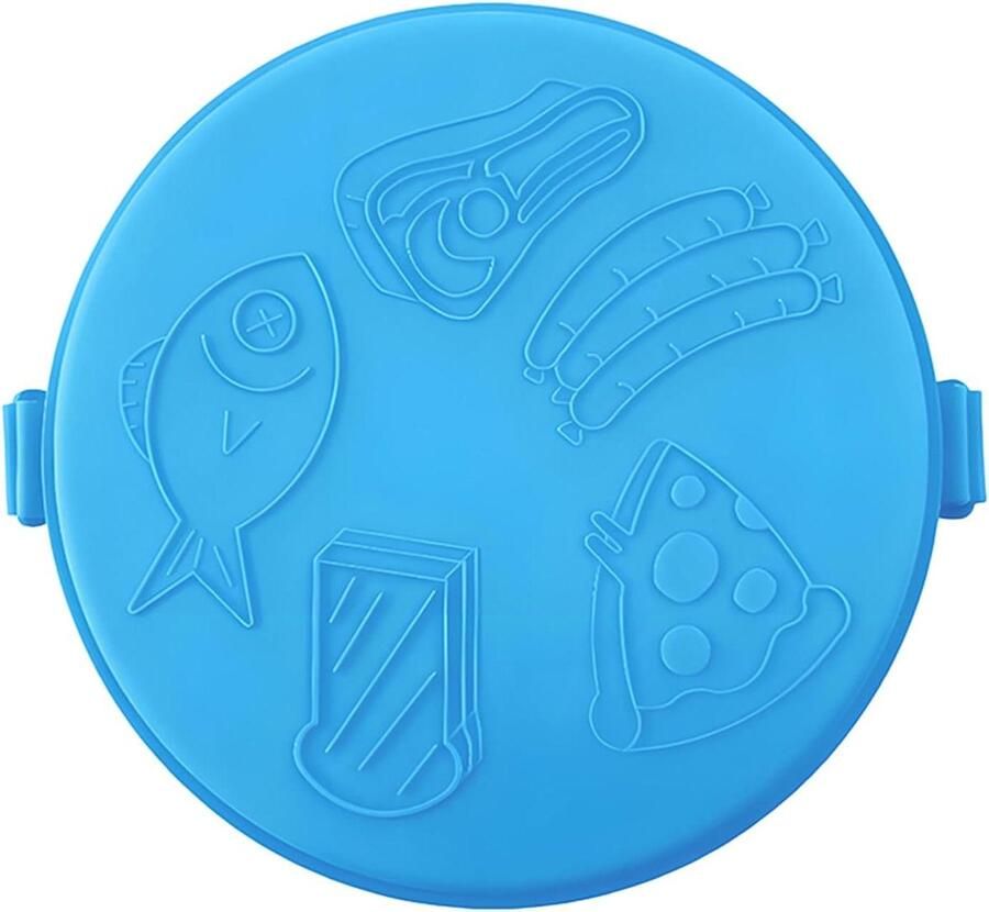 Magnetrongrill Pan Pizzabodem Opwarmer Snel Ontbijt Verticale Plaatsing 25 cm Breed Blauw