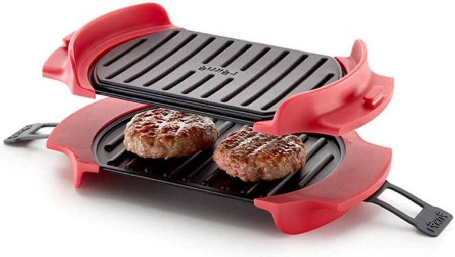 Magnetrongrill sandwichmaker paninipers 254 x 14 cm Rood met Timer