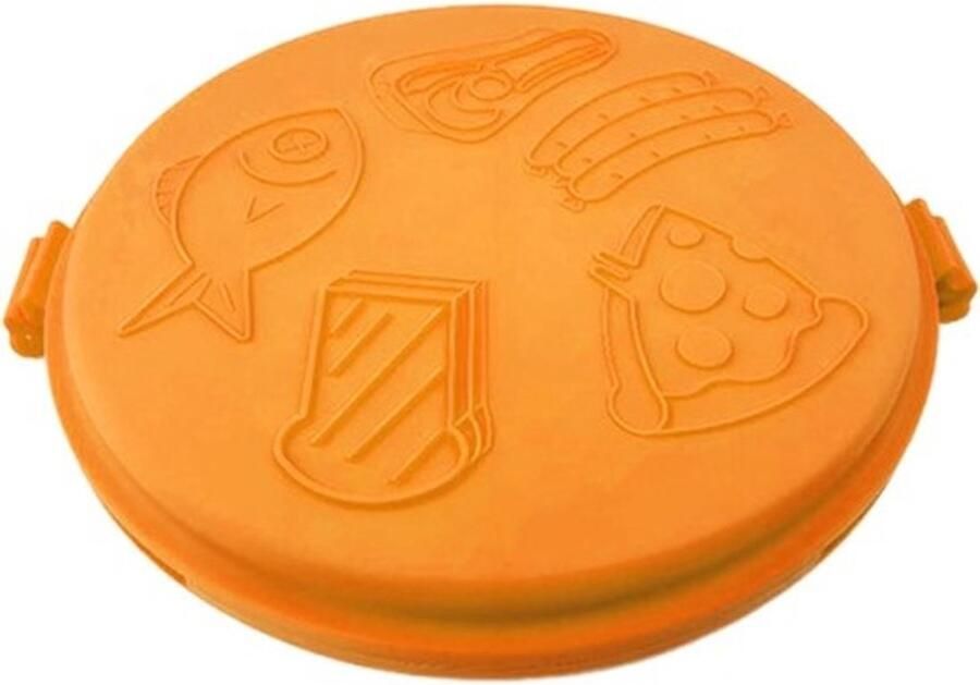 Magnetrongrillplaat Ovenbakplaat Snel ontbijten Geurloos verwarmen 25 cm Oranje
