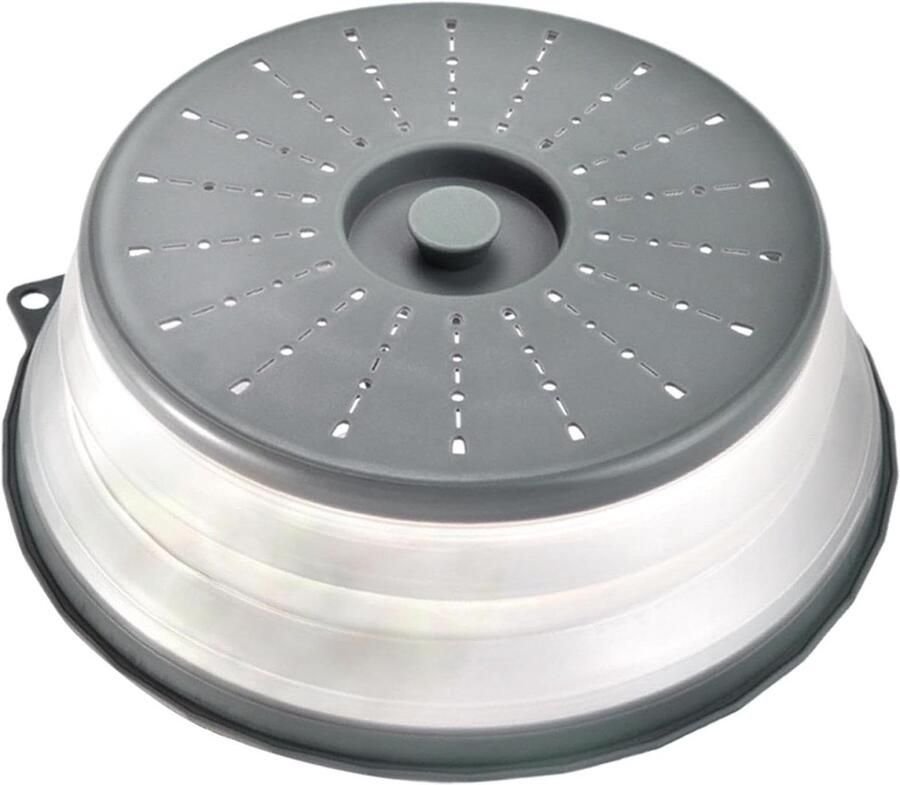 Magnetronhoes Opvouwbaar Magnetron Deksel Magnetron Schoon Houden Met Ventilatiegaten 285 x 275 cm Grijs