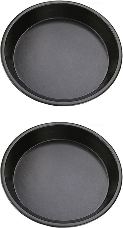 Magnetronovenpan 2 stuks Crisper bakplaat Pizza Koken Antiaanbaklaag 20 cm Zwart