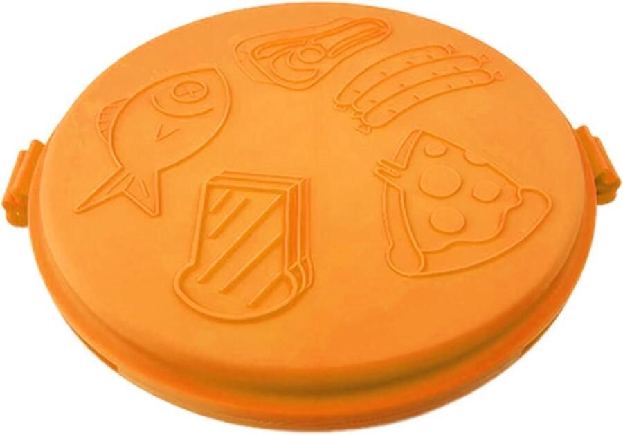 Magnetron Grillplaat Oven Bakplaat Snel Ontbijten Geurloos Verwarmen 25 cm Oranje