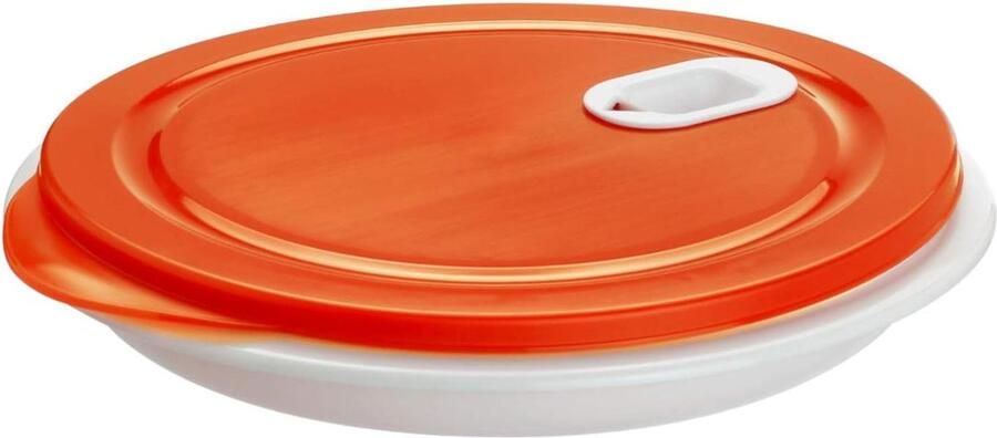Magnetronschaal met deksel Maaltijdbakje Voedselcontainer Maaltijden opwarmen Lekvrij en BPA-vrij 26 x 26 x 4.8 cm