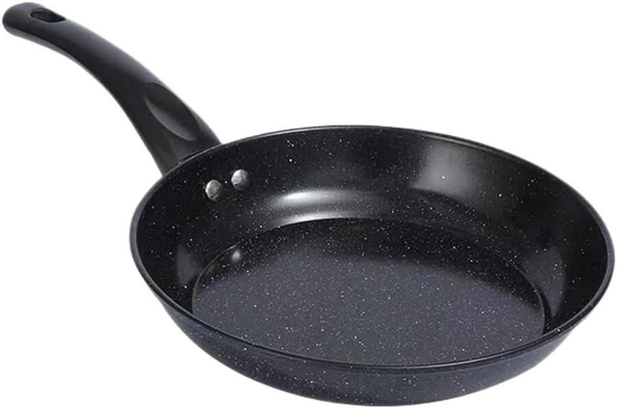 Maifan Steen Koekenpan met antiaanbaklaag Gezond Koken Gelijkmatige Warmteverdeling 24 cm Zwart