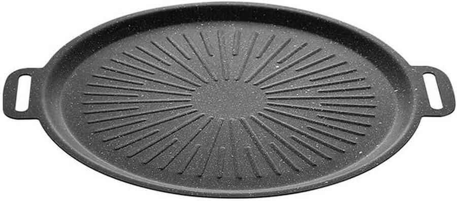 Maifanshi Bakplaat Grillpan Teppanyaki Buiten Koken Antiaanbaklaag 28x35x4 cm Zwart