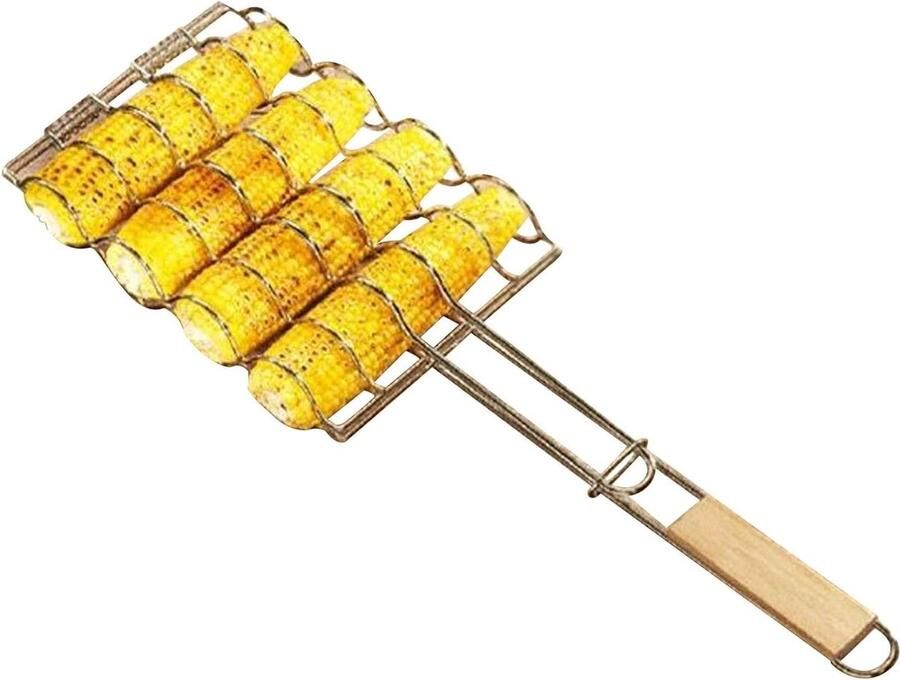 Maïs Grill Net Clip Barbecue Mand Groenten Grillen Draagbaar Ontwerp Niet gespecificeerd Zilver