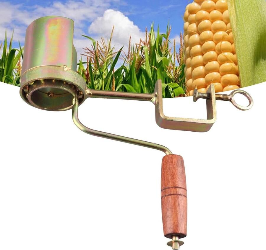 Maïs Ontsteelmachine Maïs Schillen Maïs Bereiden Hand Crank Bediening 480g Zilver