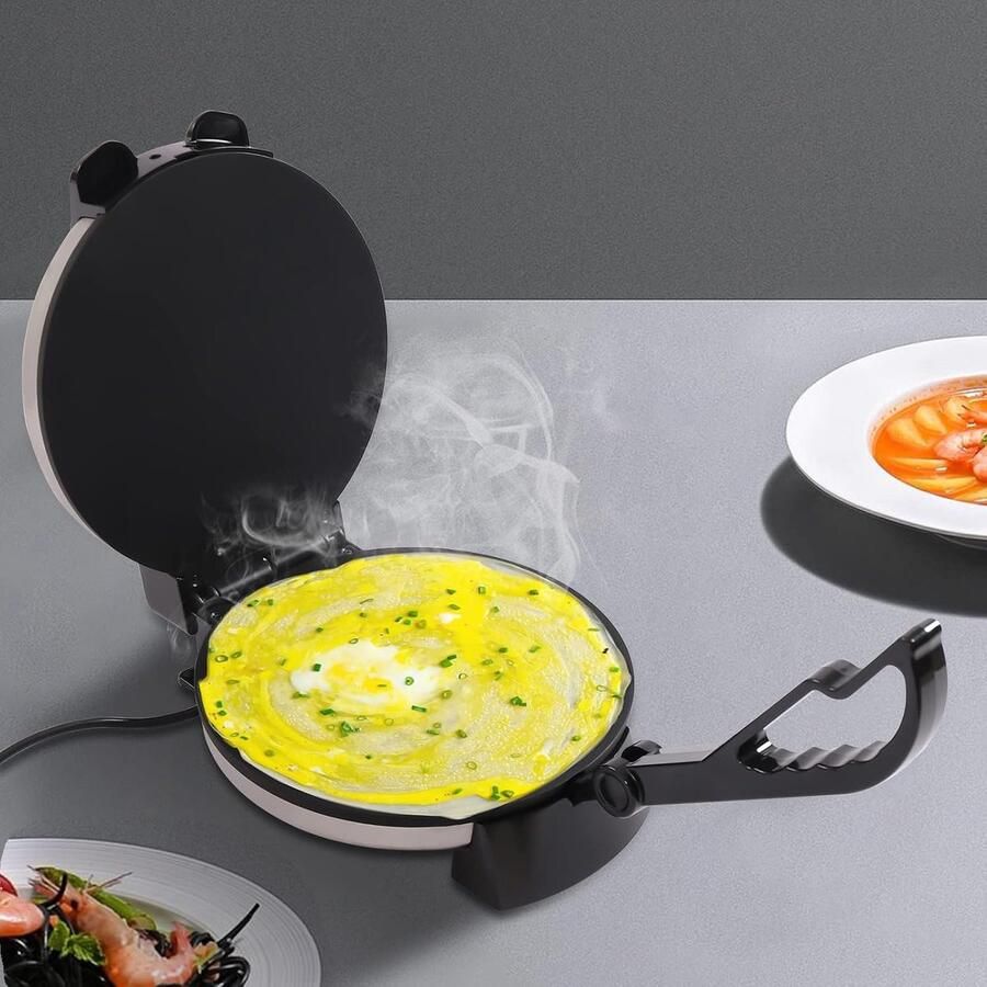 Maker 1800 W roestvrij staal Chapati Tortilla Maker tortillapers anti-aanbaklaag dubbelzijdige verwarming crêpes maker